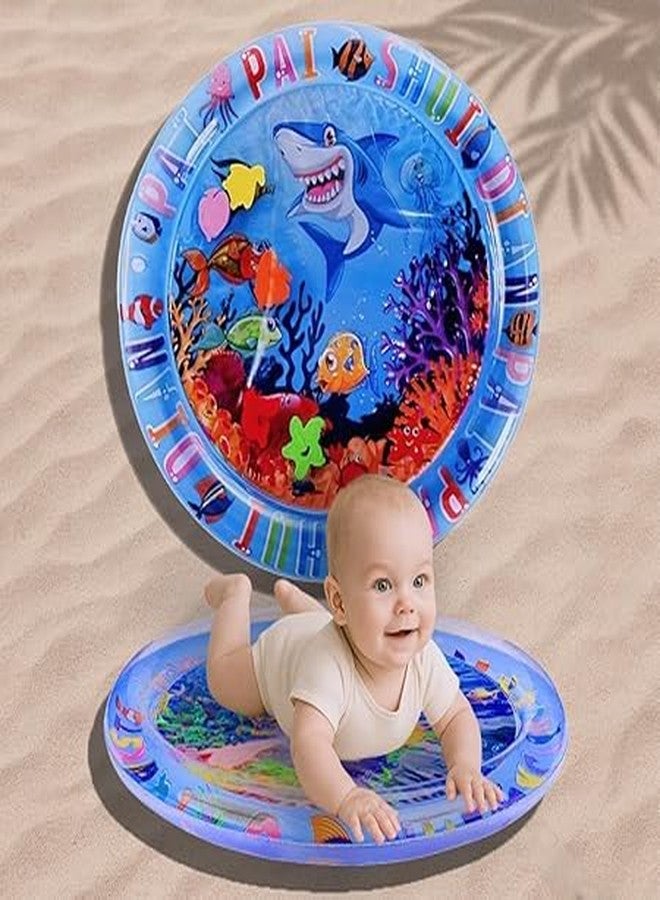 DHULKI Tummy Time Water Mat for Babies | Sensory Play Gym for 6-12 Months | Newborn Baby Essentials | Water-Filled Activity Mat | Baby Gifts | Pack of 1 (Round) - Image 2