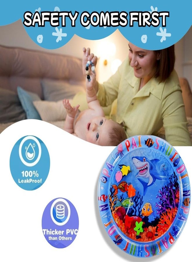 DHULKI Tummy Time Water Mat for Babies | Sensory Play Gym for 6-12 Months | Newborn Baby Essentials | Water-Filled Activity Mat | Baby Gifts | Pack of 1 (Round) - Image 5