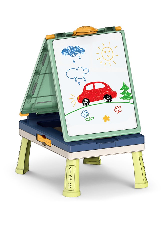 Little Story لوحة رسم لحقيبة يد الفنان مزدوجة الجوانب (31 قطعة) مع لعبة لوحية - أخضر - Image 2