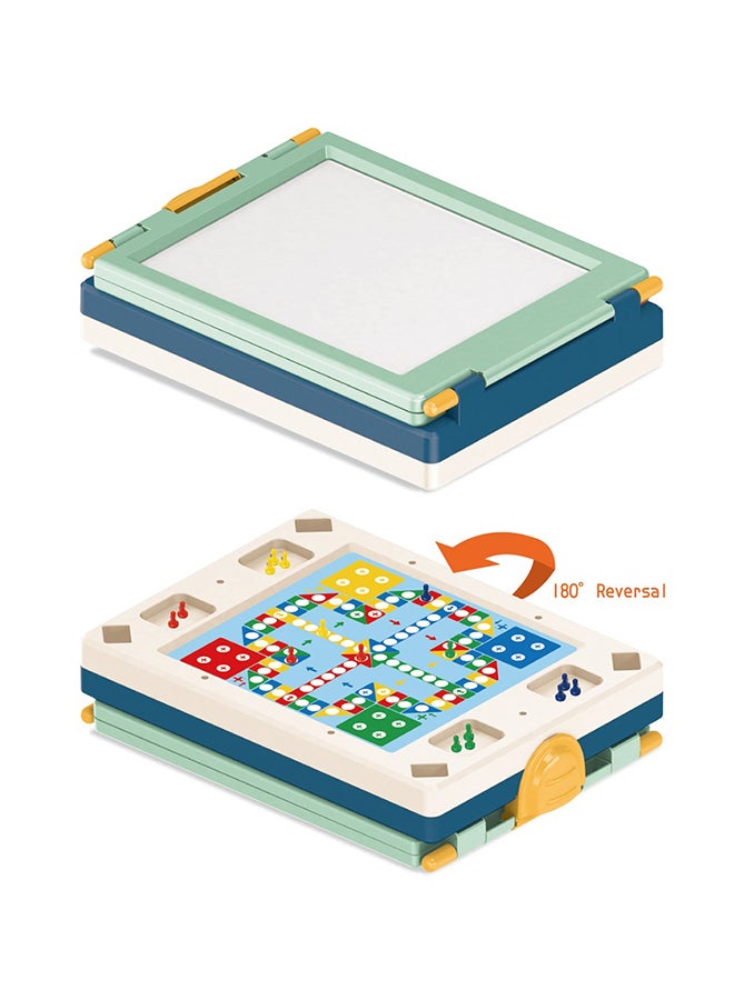 Little Story لوحة رسم لحقيبة يد الفنان مزدوجة الجوانب (31 قطعة) مع لعبة لوحية - أخضر - Image 3