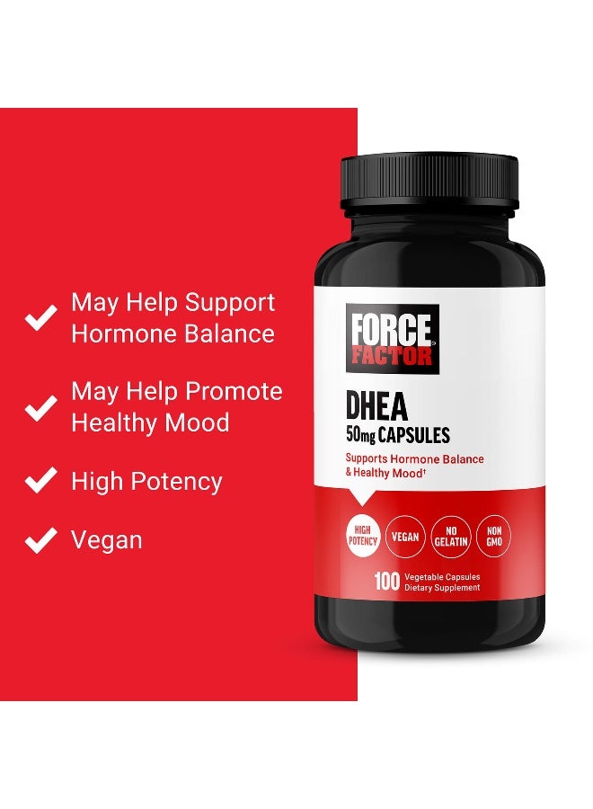 Force Factor, DHEA, 50 mg, 100 Vegetable Capsules (Packaging may vary) - Image 3