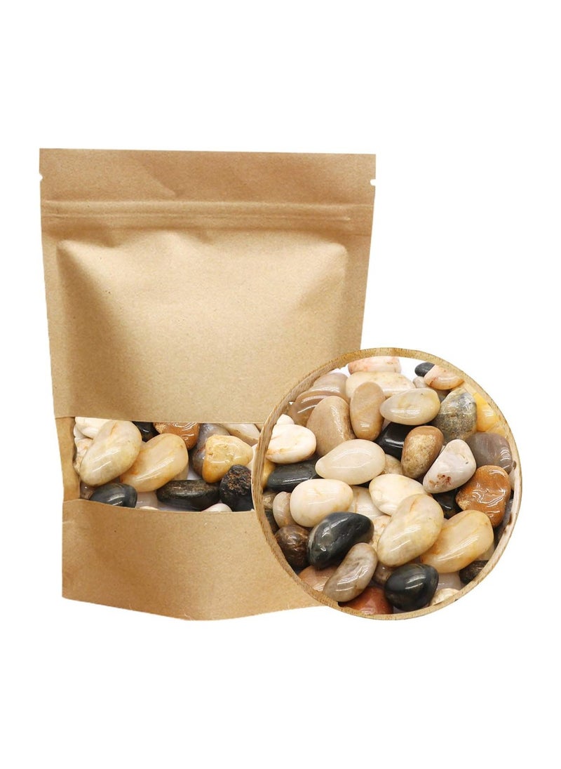 Generic - Polished River Stones Natural Decorative River Pebbles Rocks Mixed Colour Gravel River Rock for Outdoor or Indoor Decor Vase Fillers Landscaping 2.5 Kg 1 to 1.5 Inch Size - Image 1