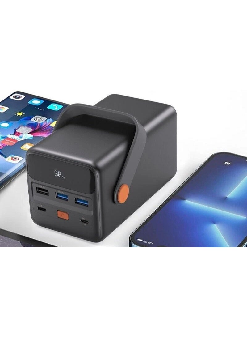 LEAD 50000mAh PD Fast Charging Power Bank (JP296S) – High-Capacity 185Wh Portable Charger with Dual Type-C & Dual USB Ports, LED Light & Digital Display – Black - Image 4