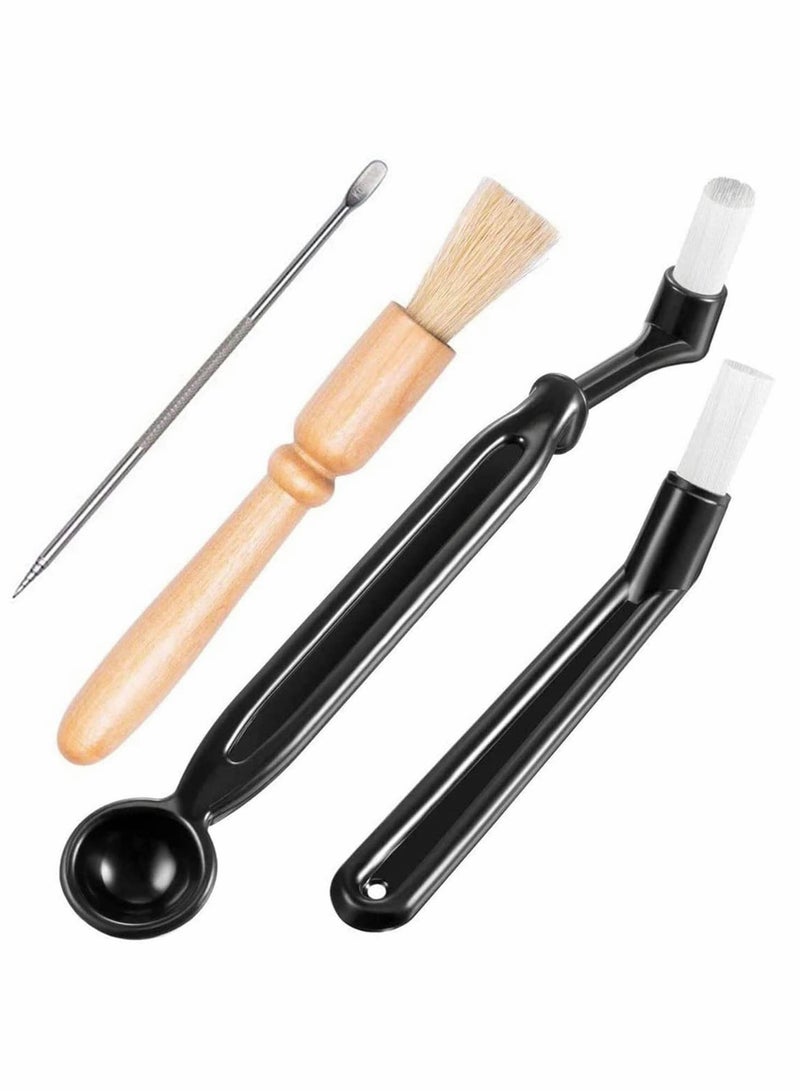 Excefore Coffee Machine Cleaning Set, 4 Pcs Nylon Espresso Machine Cleaning Tool - Image 1