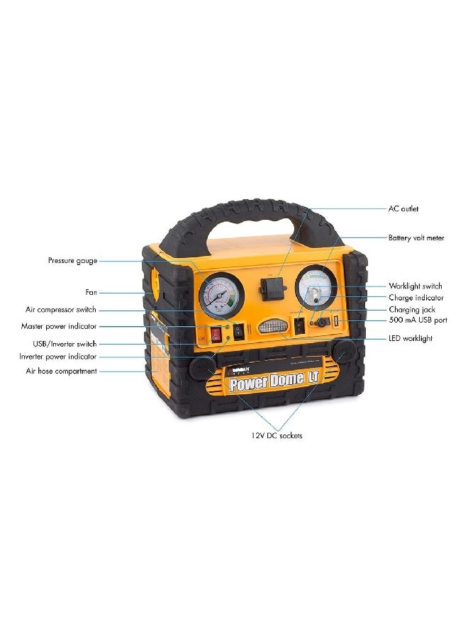 WAGAN 200W 260PSI Power Dome LT Jump Starter with Indicator Lights Yellow and Black 10 x 6.5 x 9.5 Inch 2464 - Image 3