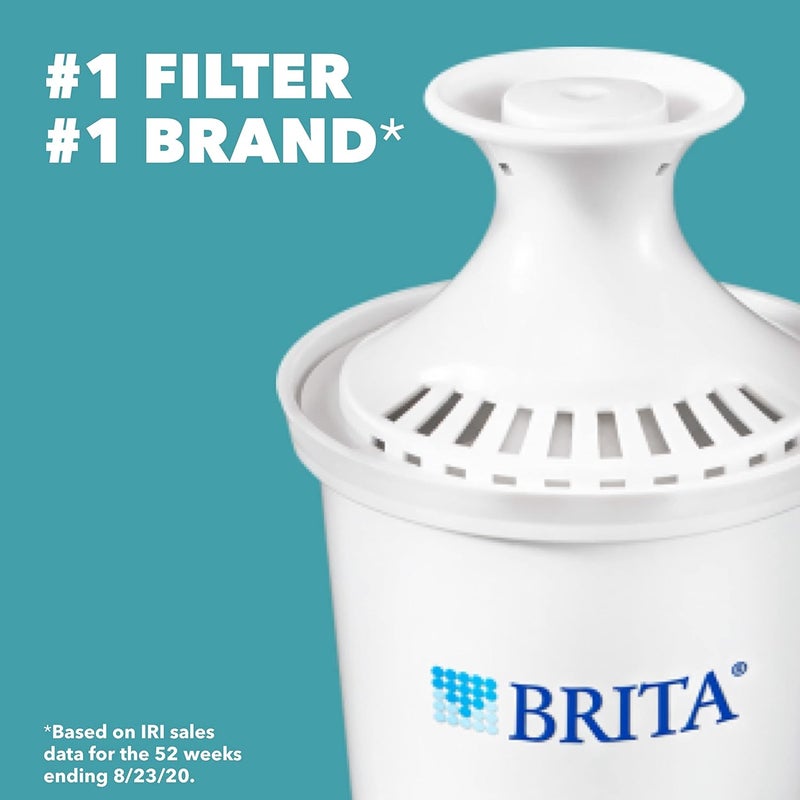 BRITA غلاية فلتر المياه للمياه الصنبور والشرب مع 1 فلتر قياسي، تدوم 2 شهر، سعة 6 أكواب، خالية من BPA، بيضاء - Image 2