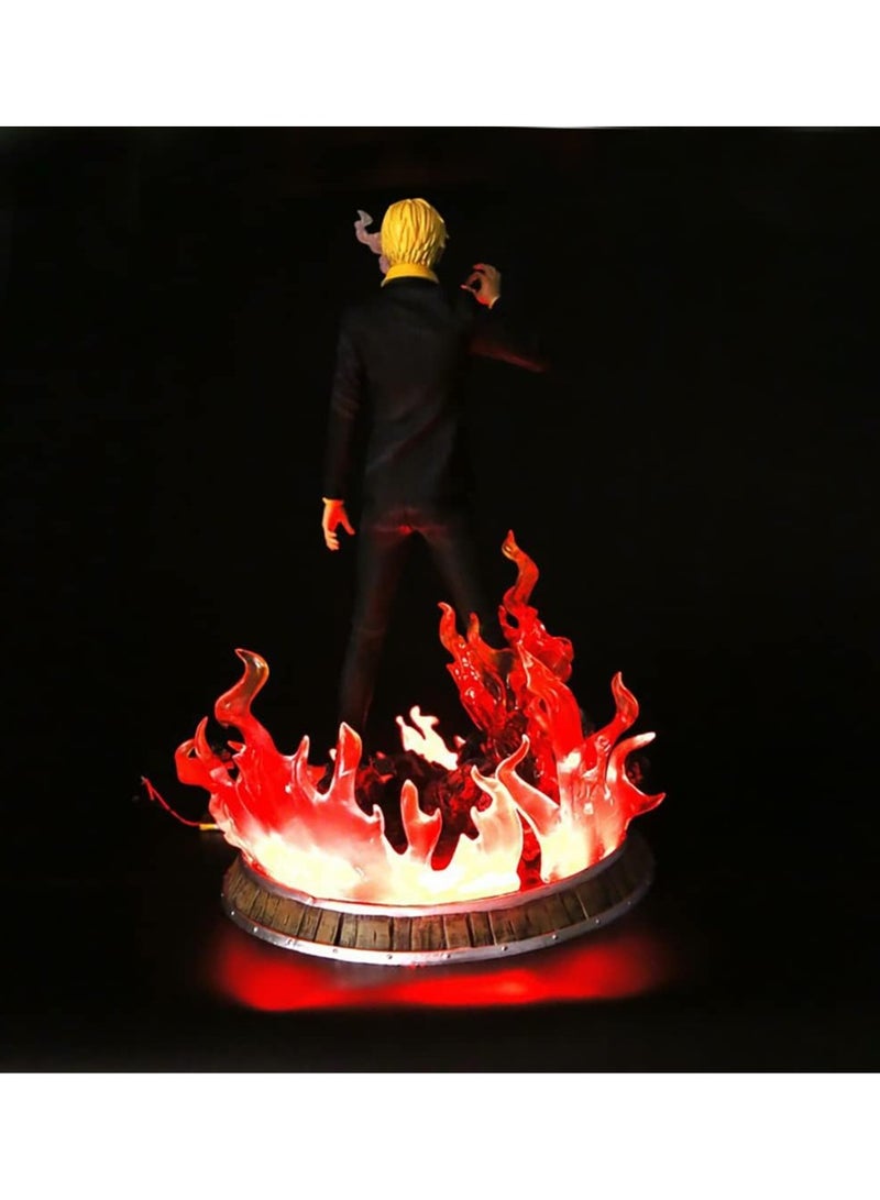 general Black Footed Sanji Vinsmoke Sanji Black Suit and Diable Jumble Luminous One Piece Figure GK Anime Model Surrounding Model Figure - Image 4