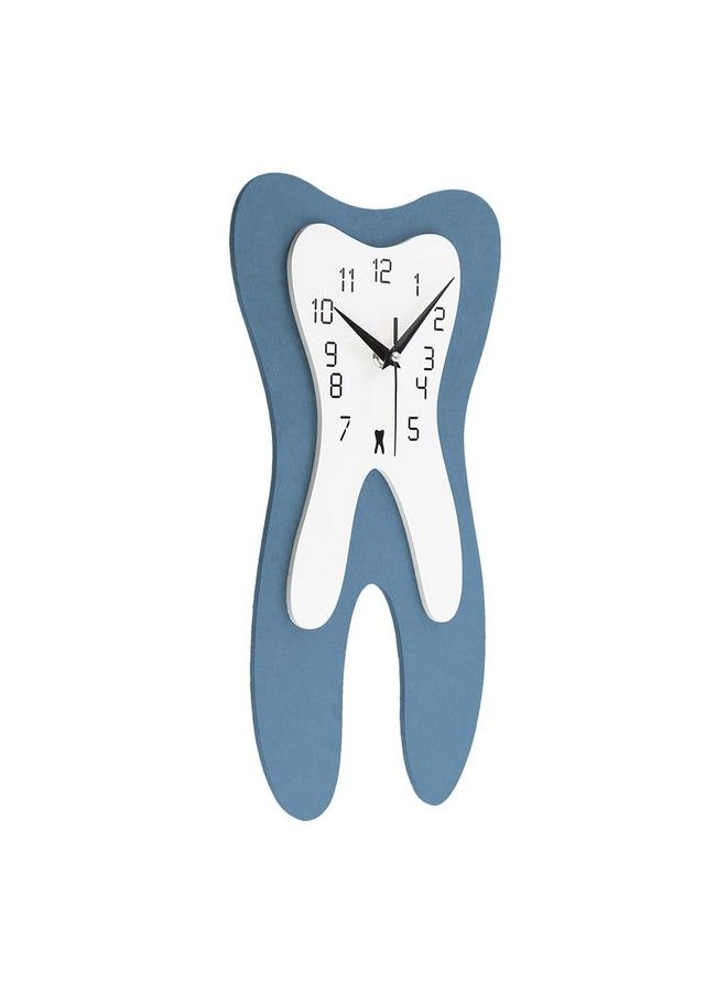 Timelike ساعة حائط حديثة صامتة لا تصدر صوتًا، ساعة حائط لطبيب أسنان، ديكور حائط لعيادة الأسنان، تعلق في غرفة النوم، غرفة المعيشة (أزرق) - Image 3