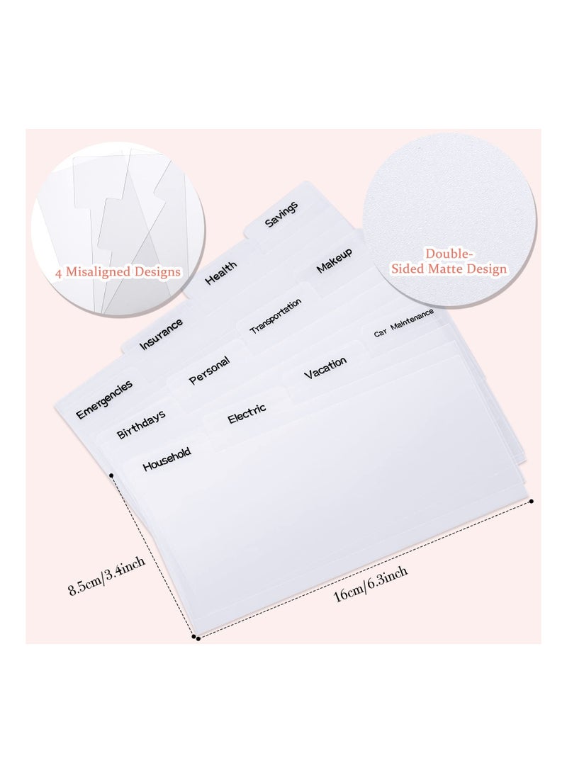 11 Pieces Cash Envelope Wallet PU Leather Cash Envelopes Cash Wallet Reusable Budget Envelope Cash Dividers for Wallets with Cash Envelope Tab Stickers for Bill Planner (Purple Wallet) - Image 3