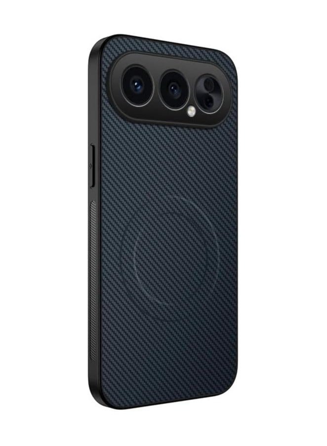 general Magnetic Protective Case Compatible with Honor 500 Pro 5G [Supports Wireless Charging] Carbon Fiber Textured Leather Case Drop-Resistant Shockproof Back Cover Honor 500 Pro