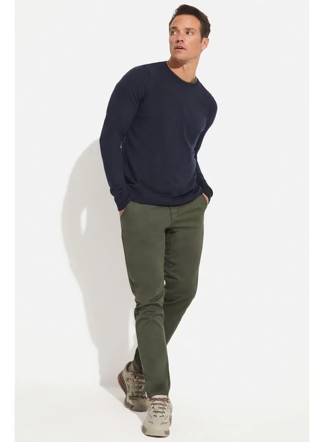 JUNE June Men Crew Neck Knitwear Sweater Navy