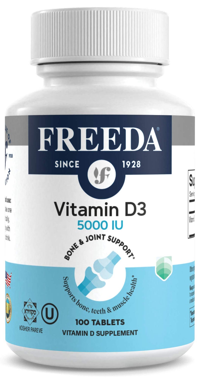 FREEDA Vitamin D35000 IU HighPotency Vitamin D for Bone Strength Immune Support EasytoSwallow Tablets 100 Tiny Tablets