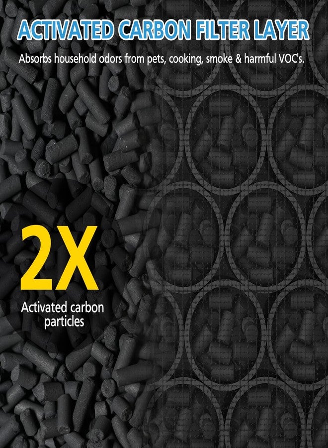 إيزينجو عبوتان من فلاتر بديلة KQ-36/KQ-36A متوافقة مع جهاز تنقية الهواء Aucleia KQ-36، فلتر ثلاثي المراحل أكبر حجمًا لتقليل الجسيمات بنسبة 99.97%، والغبار، وشعر الحيوانات الأليفة، والدخان، والروائح، مناسب للغرف الكبيرة بمساحة 2100 قدم مربع. - Image 5