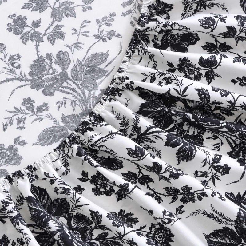 Betsey Johnson - Twin Sheets  Soft & Lightweight Bedding  Fade & Wrinkle Resistant (Betseys Toile Black  Twin) - Image 4