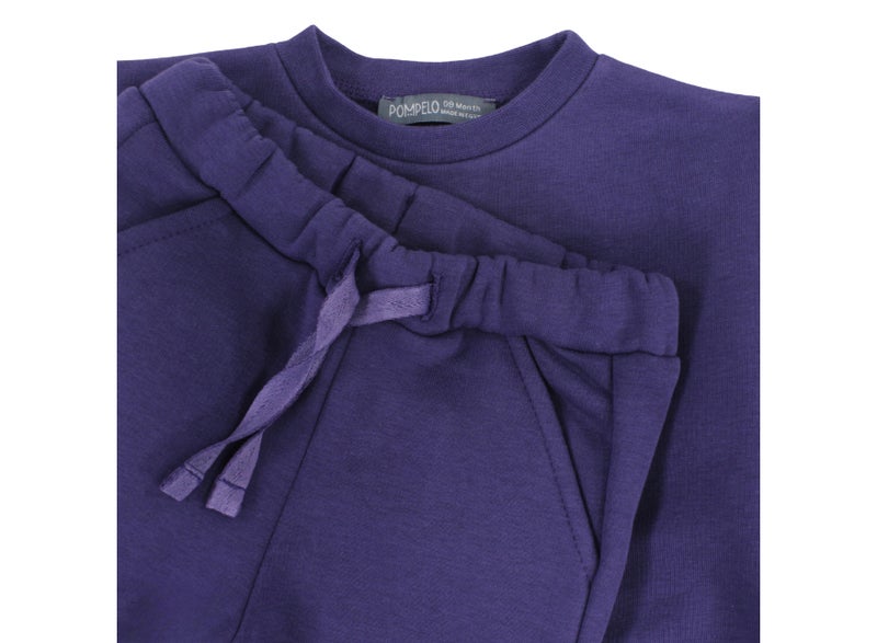 Pompelo Baby Girls 2-Piece Outfit Set – Purple - Image 2