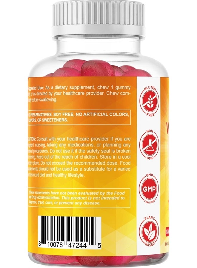 Vitamatic Sugar Free Vitamin D3-120 Pectin Based Gummies - Great Taste - Healthy Bones, Mood & Immune System Function - Non-GMO - 120 Servings (1000 IU)  - Image 5