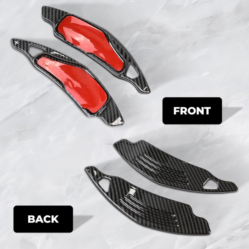 BuleVina Paddle Shifter Carbon Fiber Steering Wheel Shift Paddle Shifters for 2006-2012 Lexus IS - Image 4
