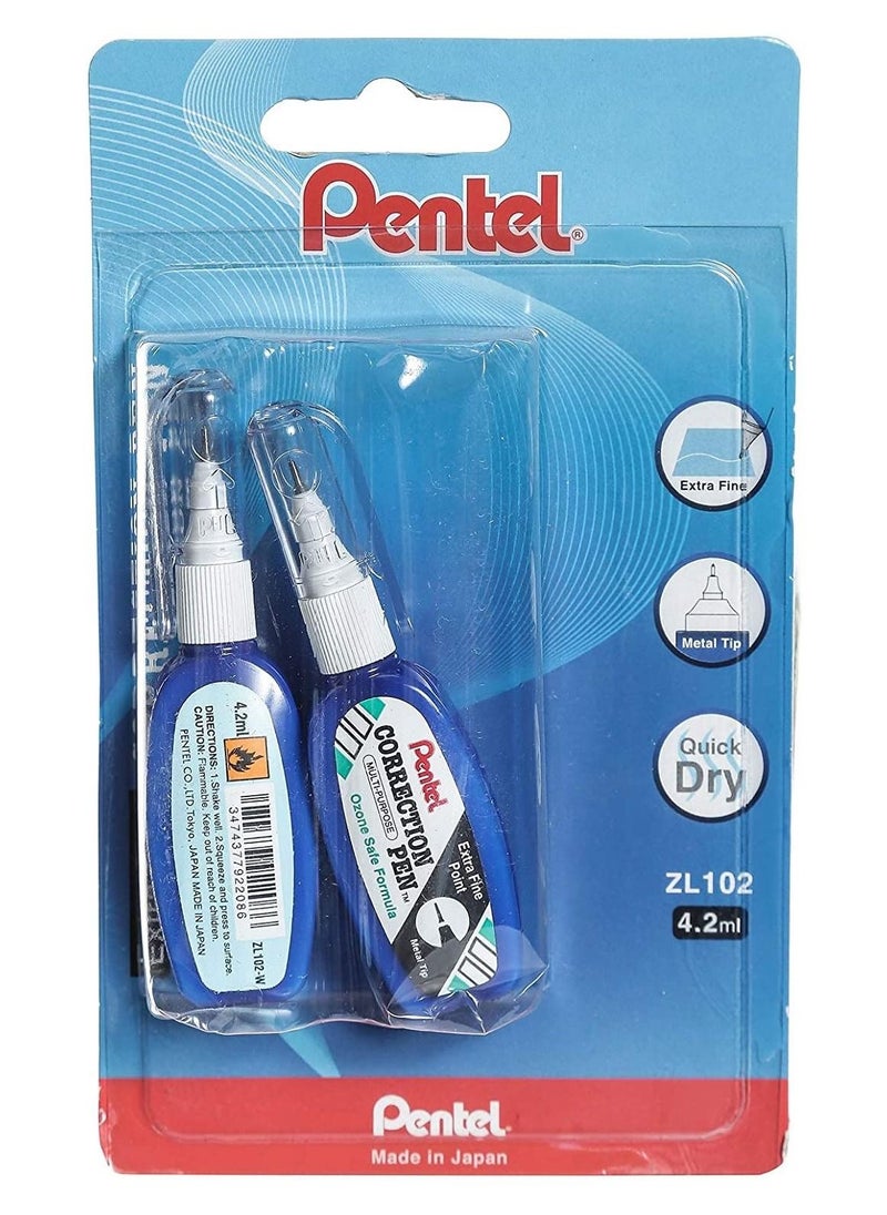 Pentel - 2-Piece Correction Pen Extra Fine Point - Image 1