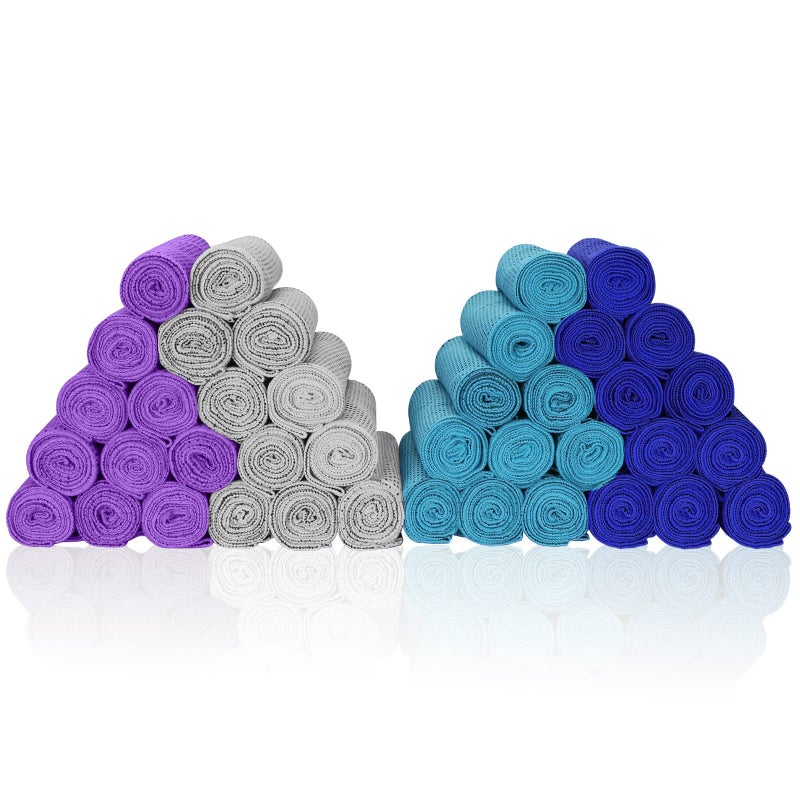 Tagefa Cooling Towels 40 Pack 40x 12 160gsm Bulk Cool Towels Soft Breathable Super Absorbent Quick Cold Towel for Bowling Yoga Travel Camping Golf Football Hiking Outdoor Work