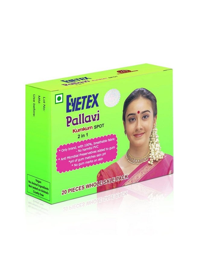 Eyetex Pallavi Spot Gopi (G306 Mm Red) 20 Flaps Breathable Fabric No Gum Marks Does Not Irritate Skin - Image 3