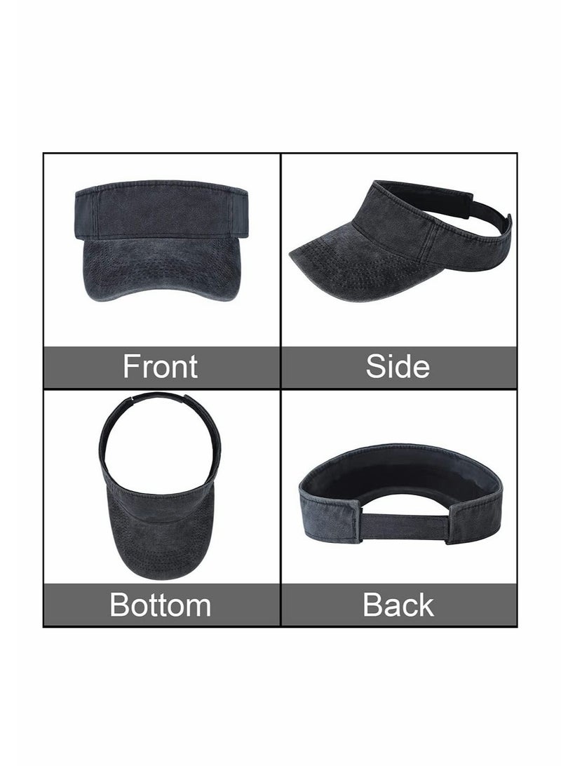 Excefore Sport Sun Visor Hats, Summer Spring Outdoor Sports Lightweight Empty Top Baseball Cap Cotton Ball Caps for Cycling Running, Tennis, Golf & All Sports - Women and Men - Image 5