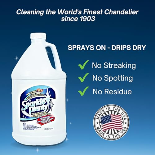 Goodscious Sparkle Plenty Chandelier Cleaner Drip Dry Spray No Wipe -Dust Remover & Streak Free Glass Cleaner Spray for Chandelier Crystals &Window Screen Surface -Versatile Household Cleaning Supplies(1 Gallon) - Image 3