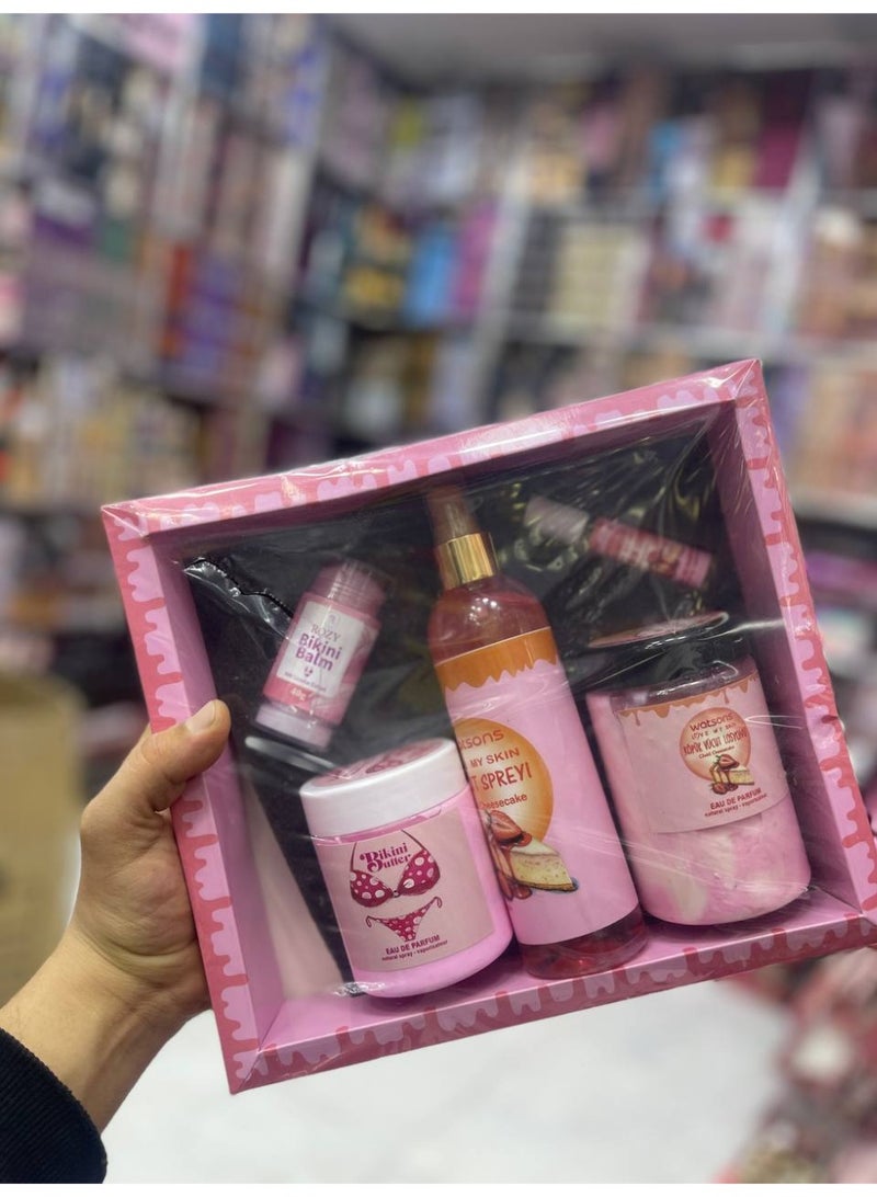LUTIONS 5-in-1 Cheesecake Body Care Set: Moisturizing, Fragrancing, and Exfoliating with an Attractive Cheesecake Scent - Image 4