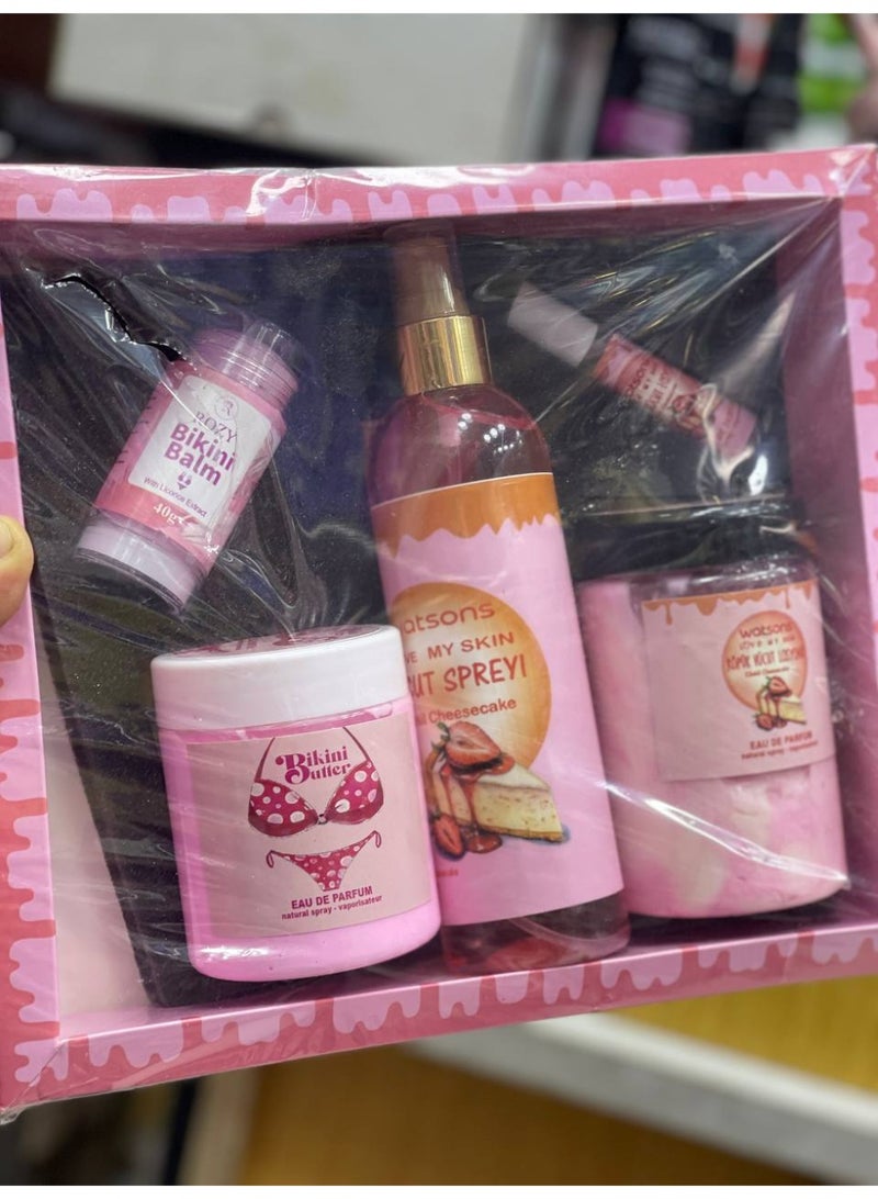 LUTIONS 5-in-1 Cheesecake Body Care Set: Moisturizing, Fragrancing, and Exfoliating with an Attractive Cheesecake Scent - Image 3