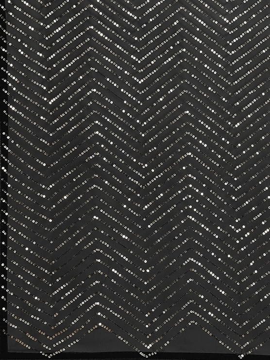 HEMOVIA Women's Plain Digital Print Cotton Silk Blend Saree with Silver Weaving Border Tassels-Elegant Ethnic Wear for Festive and Casual Occasions New 2025 (Vadhu Black) - Image 5