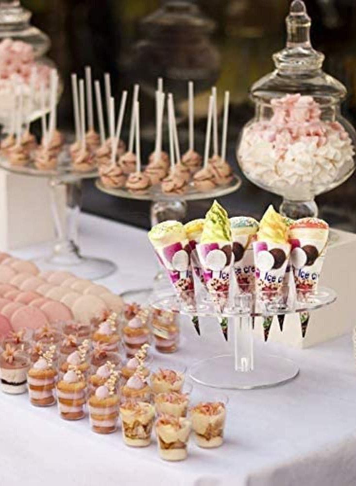 SYOSI Ice Cream Cone Holder Stand with 16 Holes, Display Holder, Cupcake Stand, Clear Acrylic Weddings Baby Showers Birthday Parties Anniversaries - Image 5