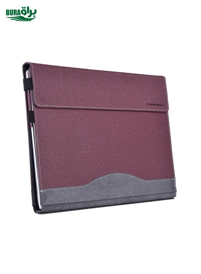 For Lenovo ThinkPad X1 Yoga Gen 7 14 inch Cloth Texture Laptop Leather Protective Case(Wine Red)