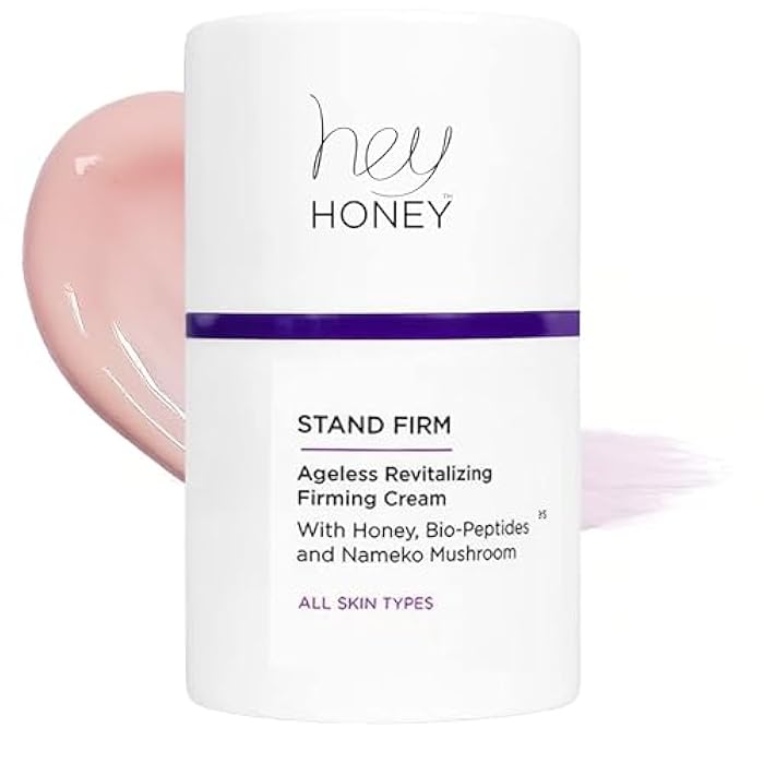 Hey Honey Stand Firm Peptide Face Cream | Instant Firming & Long-Term Anti-Aging | Honey & Nemeko Mushroom for Hydration & Wrinkle Reduction | 1 Oz - Image 1