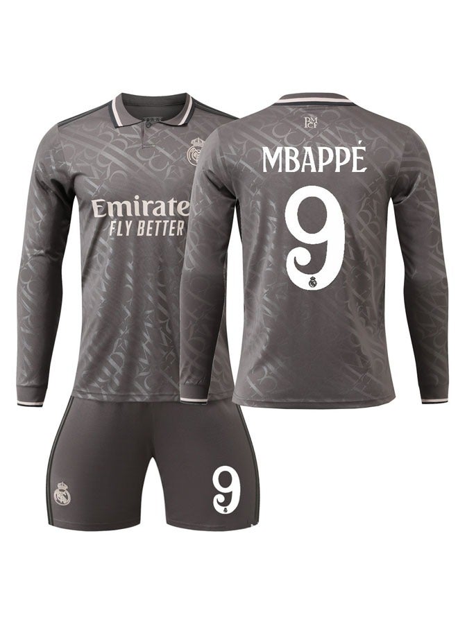 General 2024-2025 Real Madrid MBAPPE #9 Long Sleeve Football Training Uniform, Football Tracksuit Set, Football Jersey/Pants Set Kids Size & Adult Size, Gift for Fan Friends  - Image 1