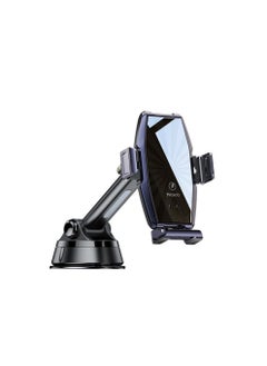 Yesido C189 Wireless Holder 15W Fast Charge Smart Coil Sense Car Wireless Charger Phone Holder Adjustable Air Vent Holder - Black