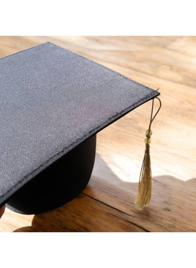 Graduation Cap - Custom Black Cap with One-Sided Printing  - Image 2