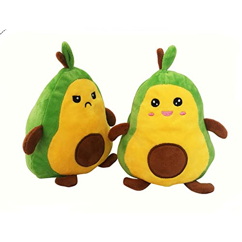 OUKEYI Avocado Plushie Toy Figure Stuffed Toy DoubleSided Mood Plushie Yellow and Green - Image 1