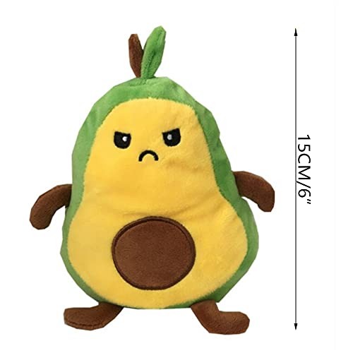 OUKEYI Avocado Plushie Toy Figure Stuffed Toy DoubleSided Mood Plushie Yellow and Green - Image 5