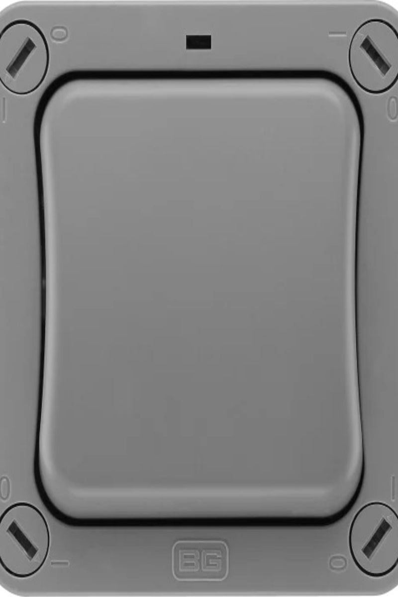 BG WP30 Nexus Storm | IP66 1 Gang 20A 20AX 2 Pole Neon Switch