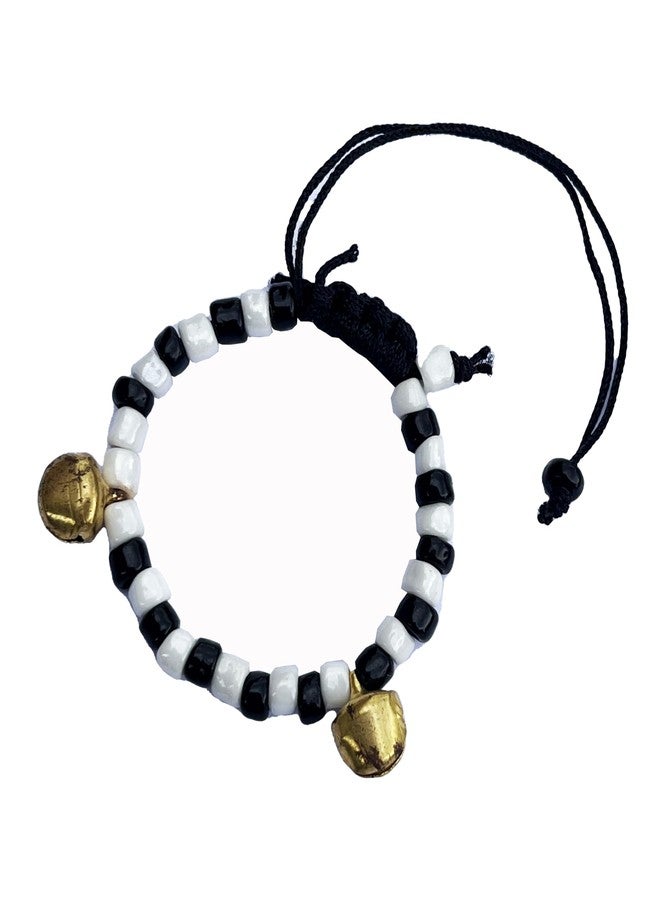Awadh Black and white Nazariya with Ghunhgru for Baby Girls & Baby Boys Adjustable Size Cotton Thread Black Nazar Bracelet for Hands & Foot for New Born Babies/Najariya (Pack Of 12, Regular) - Image 4