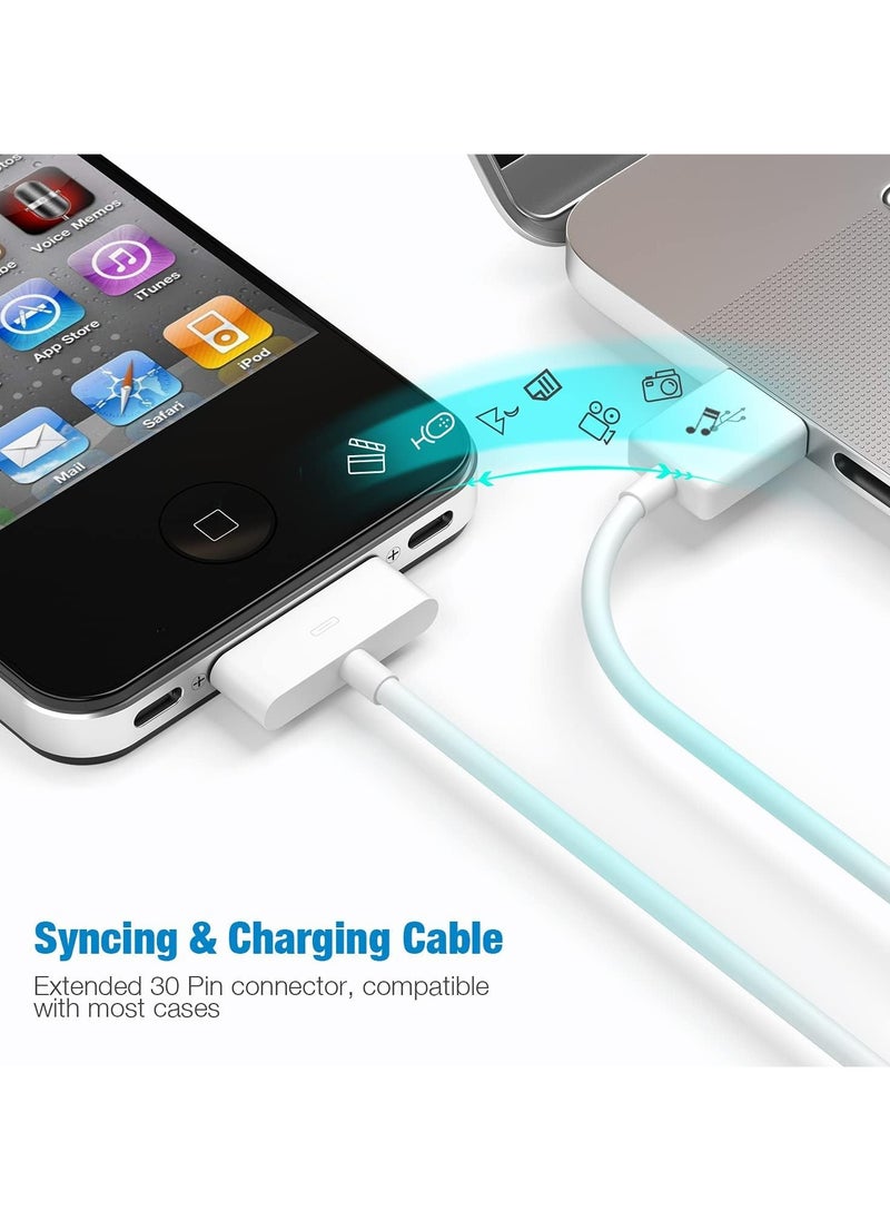 Generic 30 Pin USB Charging Cable USB Sync Charging Cord for iPhone 4 4s 3G 3GS iPad 1 2 3  iPod Touch Nano White 1 Piece  - Image 2