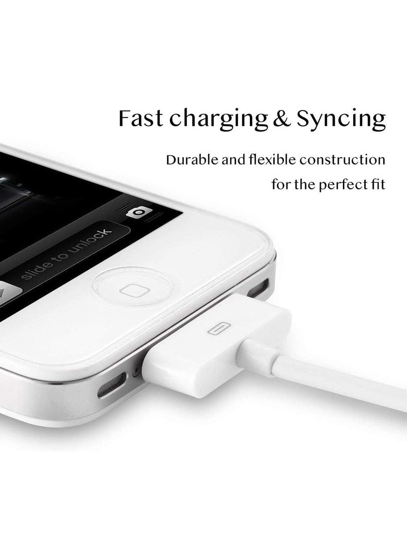 Generic 30 Pin USB Charging Cable USB Sync Charging Cord for iPhone 4 4s 3G 3GS iPad 1 2 3  iPod Touch Nano White 1 Piece  - Image 4