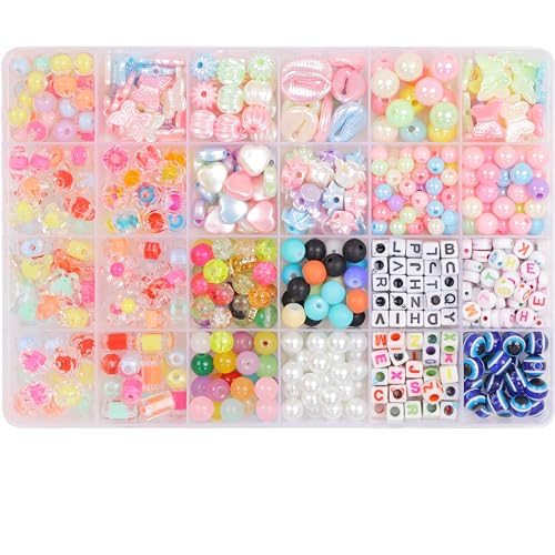Ambitieux DIY Bracelet Making Kit for Girls – 48 Compartment Combo Set with 1000+ Beads, 8 Charms, Disc Beads, Alphabet Beads, 2 Elastic Threads, Cutter & Hooks – Jewellery Craft Kit for Kids Age 7–12 for girls birthday gift 2 3 4 5 6 7 8 9 - Image 2