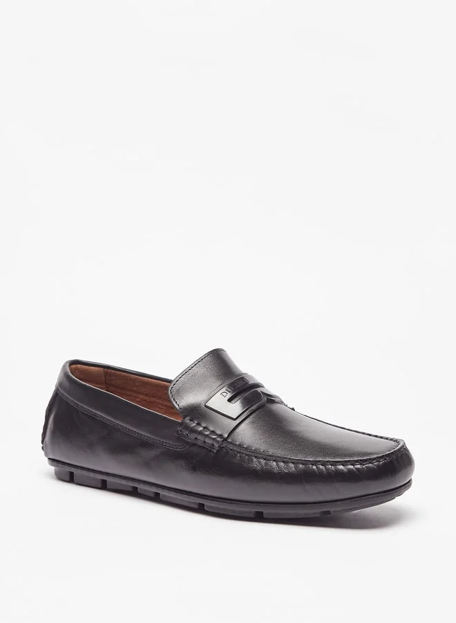 DUCHINI Men's Solid Slip-On Moccasins