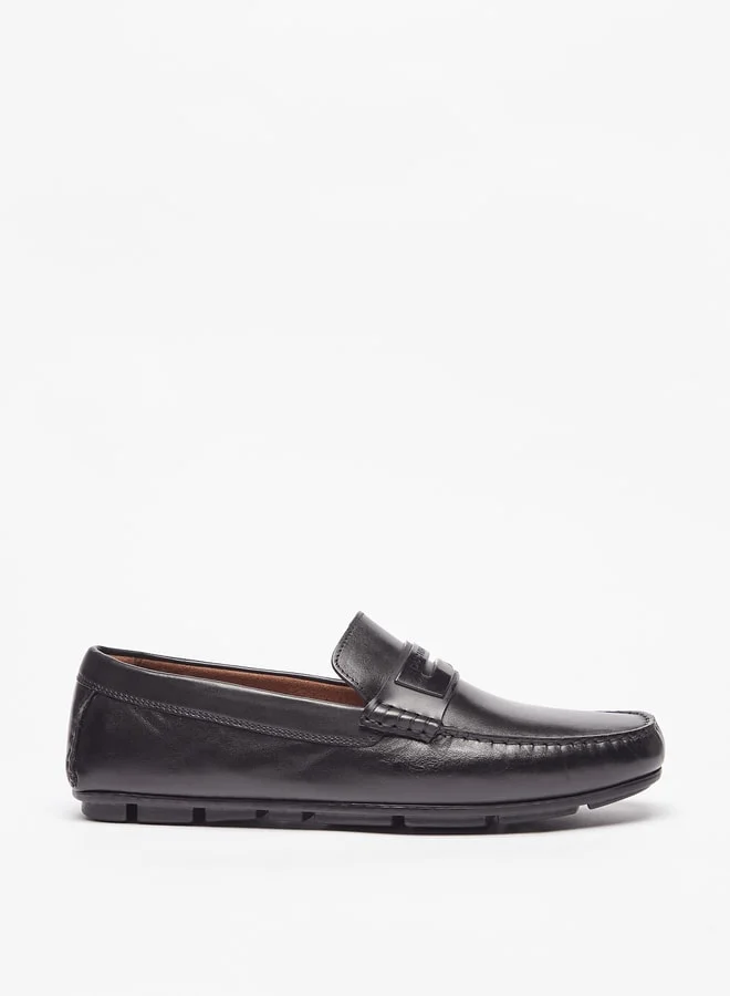 DUCHINI Men's Solid Slip-On Moccasins
