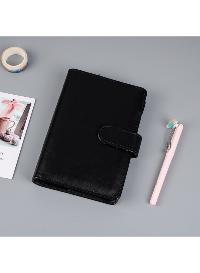 Dimension Stationery Korea Girl's Heart Macaron Loose-leaf Notebook Pu Hand Account Book Notebook Hand Account Book Travel Book - Image 1