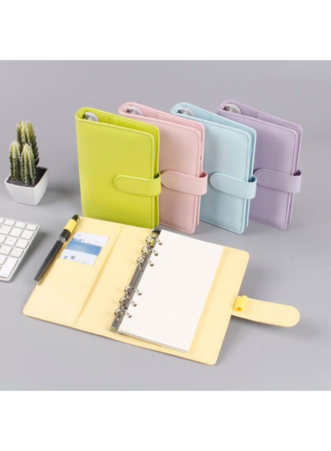 Dimension Stationery Korea Girl's Heart Macaron Loose-leaf Notebook Pu Hand Account Book Notebook Hand Account Book Travel Book - Image 2