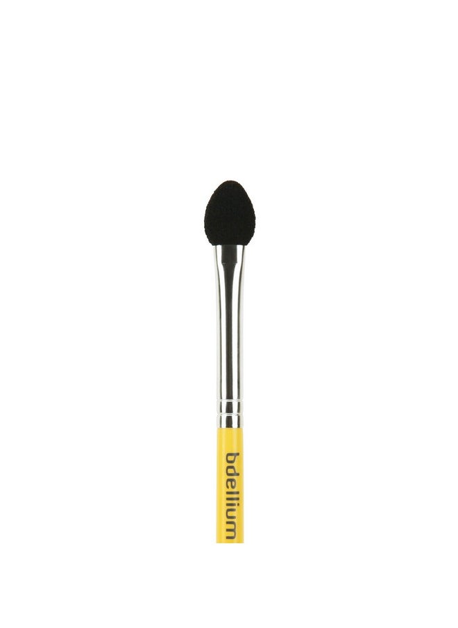 Bdellium Tools Professional Makeup Brush Travel 740 Sponge Applicator Short Wooden Handle For Convenient Travel For Eyeshadow Application (Yellow 1Pc)  - Image 2