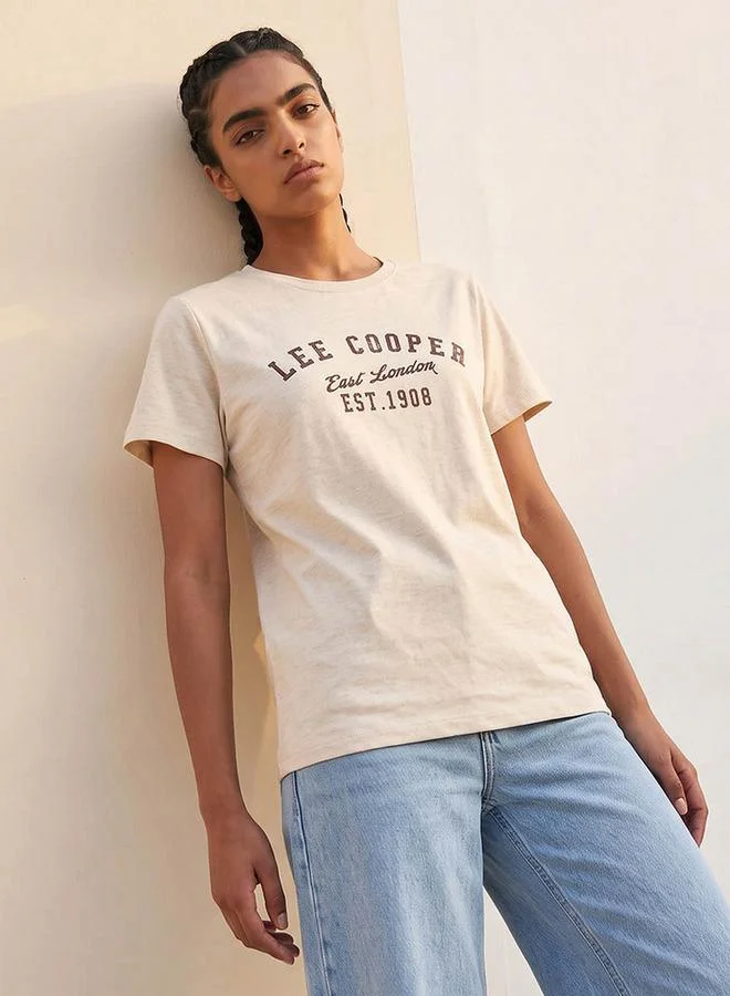 Lee Cooper Lee Cooper Relaxed Fit Cotton T-shirt with Logo Print