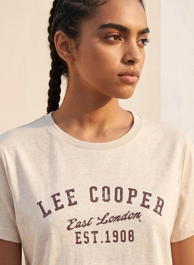 Lee Cooper Lee Cooper Relaxed Fit Cotton T-shirt with Logo Print