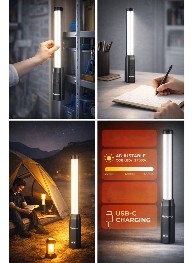 التخطيط Plokama VL‑06 - مصباح LED محمول 2000 مللي أمبير 7 وات 2700-6500 كيلو - النوع C - أسود - Image 3